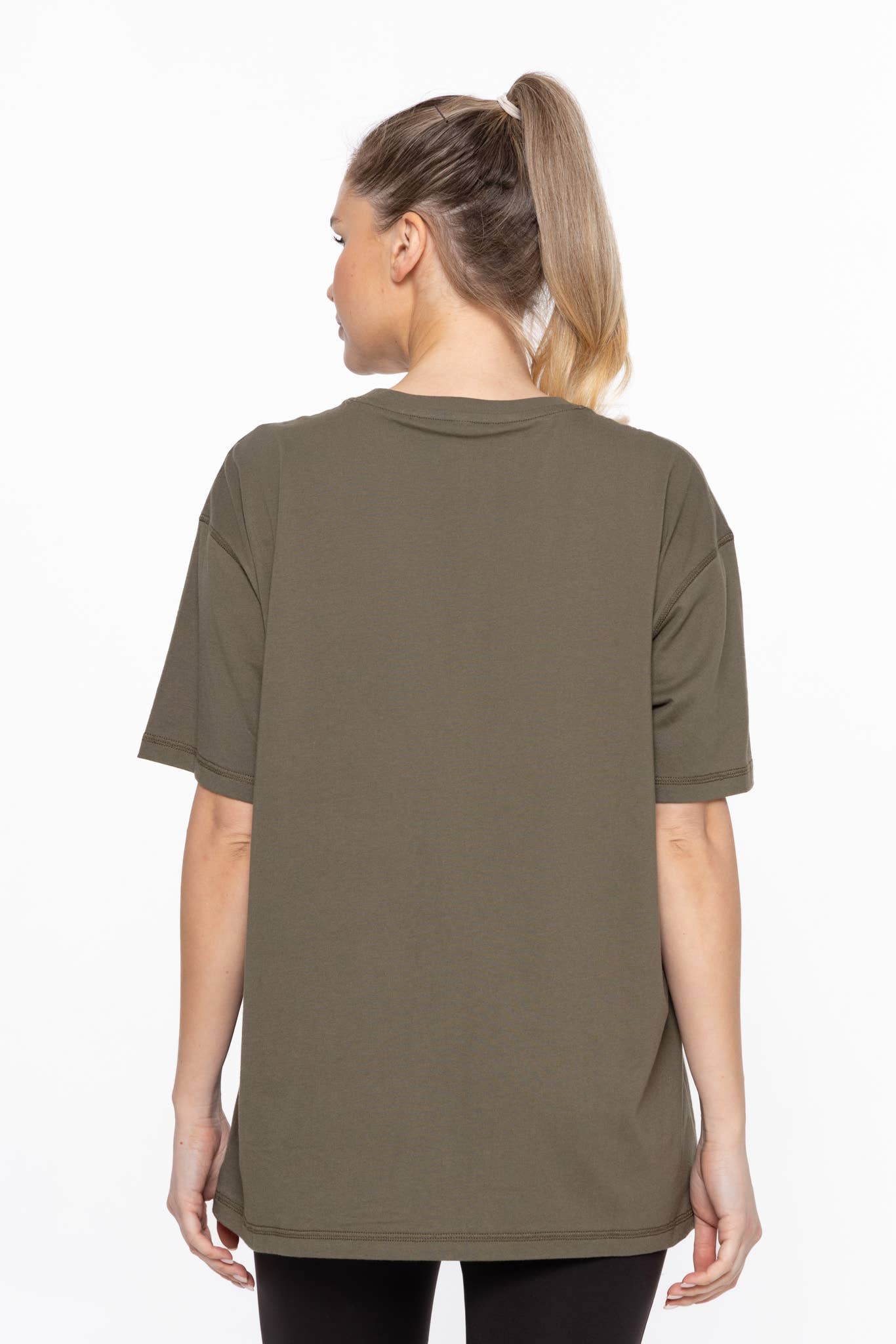 Organic cotton relaxed fit tee in green – The Daylight Tee – Mariley Boutique
