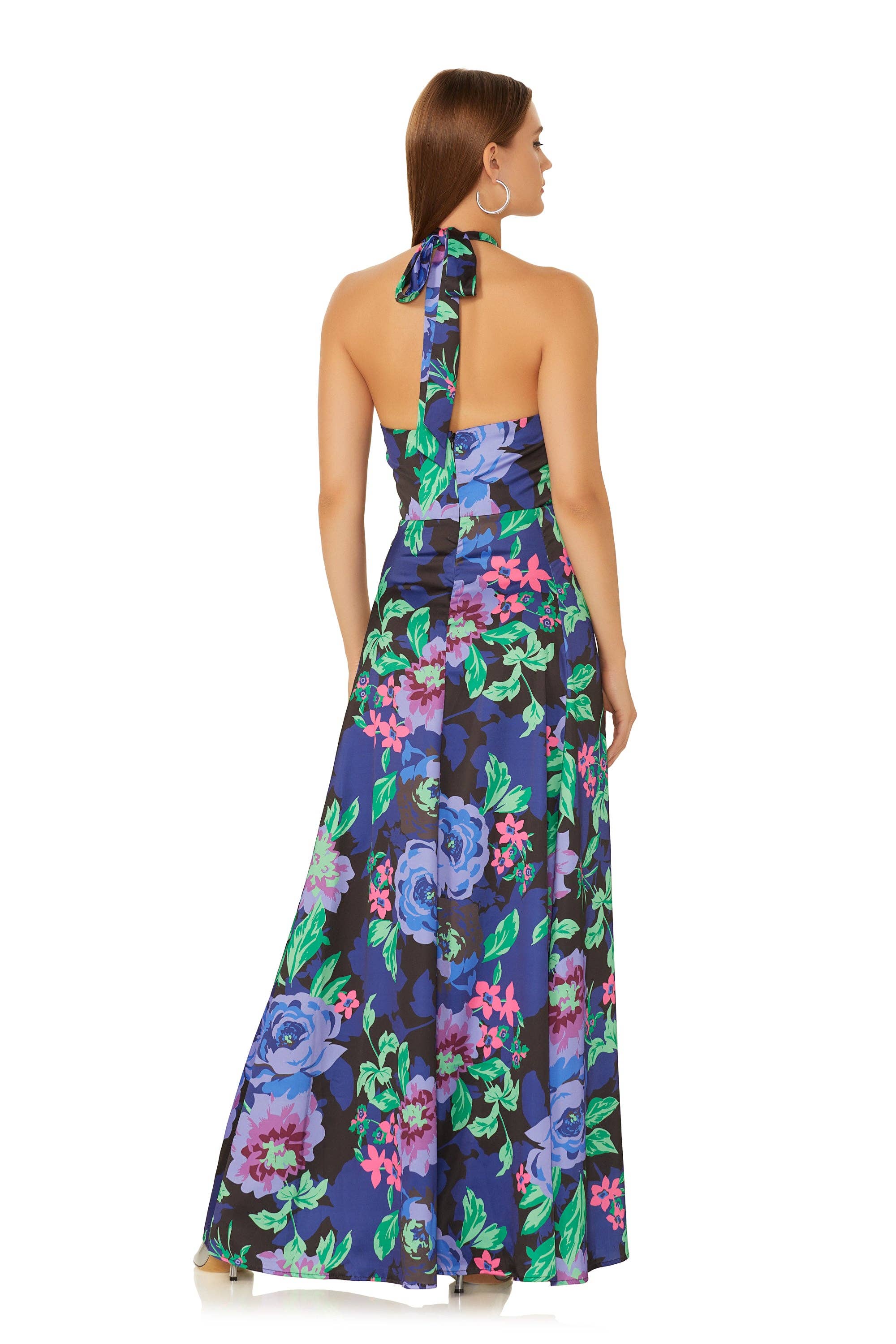 Elegant floral maxi dress in midnight bouquet print – The Moonlight Bloom Maxi – Mariley