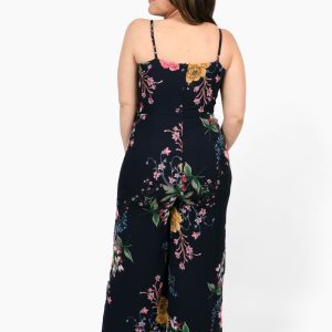 Front Cut Out Wide Leg Jumpsuit - Image 3