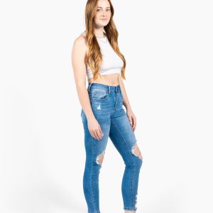 Skinny Distressed Jeans - Image 3